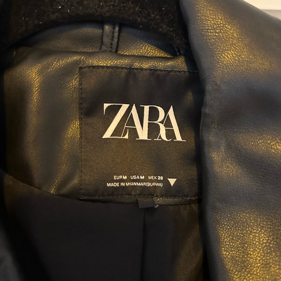 Zara Black Leather Jacket - Picture 5 of 5